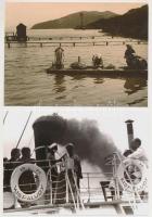 cca 1930 Balatoni életképek, korabeli negatívokról készült mai nagyítások, 7 db fotó, 13x18 cm és 10...
