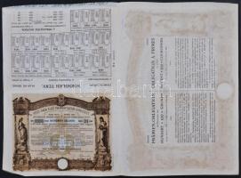 Budapest 1906. "Pesti Hazai Első Takarékpénztár-Egyesület" nyeremény-kötvénye 100K-ról + 1...