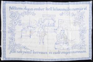 Régi hímzett falvédők, különböző méretben, hibásak