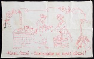 Régi hímzett falvédők, különböző méretben, hibásak