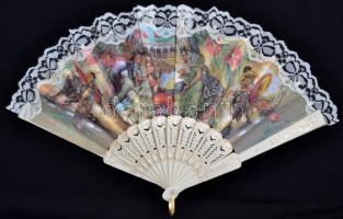 Spanyol legyezők, 3db, 23cm