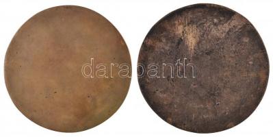 Németh Mihály (1926-) 1979. "PRO HVMANITATE" egyoldalas Br plakett (114mm) + 1980. "V...