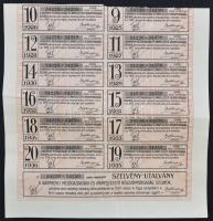 Budapest 1921. "Vármegyei Mezőgazdasági és Iparfejlesztő Részvénytársaság Szolnok" részvén...