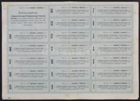 Budapest 1923. "Budapest-Warnsdorfi Pamutszövetgyár Részvénytársaság" 25 részvénye egyenké...