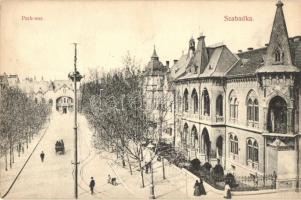 Szabadka, Subotica; Park sor, Heumann Mór kiadása / alley