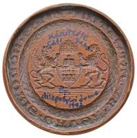 Gáti Gábor (1937-) 1992. "Budapest díszpolgára" egyoldalas Br plakett "CIVIS HONORIS ...