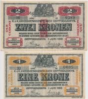 Ostffyasszonyfa / hadifogolytábor 1916. június 1. 1K + 2K arab sorozat és sorszámmal T:I-,II,II-