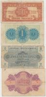 Ausztria / Szövetséges megszállás 1944. 50gr + 1Sch + 2Sch + 5Sch T:III,III-
Austria / Allied occup...