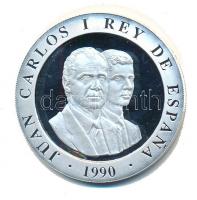 Spanyolország 1990. 2000P Ag "1992 Olimpia - Olimpiai szimbólum" eredeti fa díszdobozban, ...