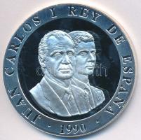 Spanyolország 1990. 2000P Ag "1992 Olimpia - Pelota játékos" eredeti fa díszdobozban, tanú...