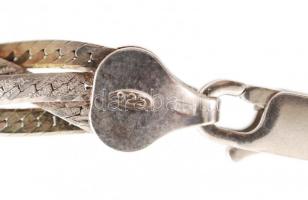 Fonott ezüst()Ag nyaklánc, jelzett, nettó: 13,6 g