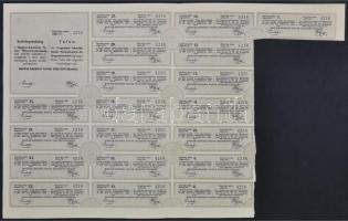 Budapest 1918. "Magyar-Amerikai Faipar Részvénytársaság" részvénye 200K-ról, szelvényekkel...