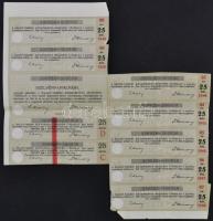 Budapest 1935. "Salgó-Tarjáni Kőszénbánya Részvény-Társulat" 25 részvénye egyenként 30P-rő...
