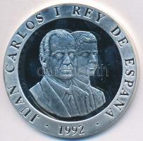 Spanyolország 1992. 2000P Ag "1992 Olimpia - Sprintelők" eredeti fa díszdobozban, tanúsítv...