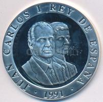 Spanyolország 1991. 2000P Ag "1992 Olimpia - Bowling" eredeti fa díszdobozban, tanúsítvánn...