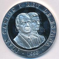 Spanyolország 1990. 2000P Ag "1992 Olimpia - Ókori hajó" eredeti fa díszdobozban, tanúsítv...