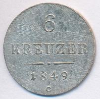 Ausztria/cseh verdejel 1849C 6Kr Ag T:2- ph., patina Austria/Czech mintmark 1849C 6 Kreuzer Ag C:VF edge error, patina Krause KM#2200