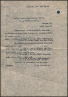 1944 Bp., Zsidónak tekintendő személy nyilatkozata a Székesfővárosi Élelmiszerjegy Hivatal körzeti jegyfiókjának