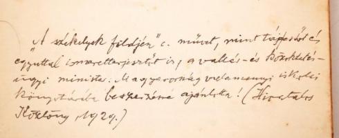 Mátrai Ferenc Béla: A székelyek földjén. A címlapot Wesely Norbert festőművész rajzolta.
Bp., 1928,...