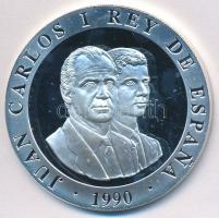 Spanyolország 1990. 2000P Ag "1992 Olimpia - Ember piramis" eredeti fa díszdobozban T:PP 
...