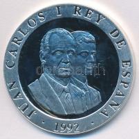 Spanyolország 1992. 2000P Ag "1992 Olimpia - Kötélhúzás" eredeti fa díszdobozban, tanúsítv...