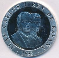 Spanyolország 1992. 2000P Ag "1992 Olimpia - Szekérverseny" eredeti fa díszdobozban, tanús...