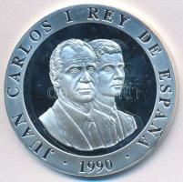 Spanyolország 1990. 2000P Ag "1992 Olimpia - Ókori hajó" eredeti fa díszdobozban T:PP 
Sp...