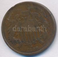 Amerikai Egyesült Államok 1868. 2c Cu-Sn-Zn T:3
USA 1868. 2 Cents Cu-Sn-Zn C:F