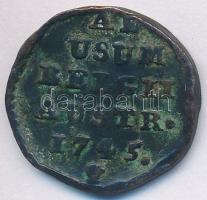 Osztrák Németalföld 1745. 1l Cu "Mária Terézia" T:3 ph.
Austrian Netherlands 1745. 1 Liar...