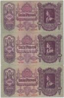 1930. 100P (5x) 3db "*E" + 2db hamis nyilaskeresztes ráfestéssel + 1932. 50P hamis nyilask...