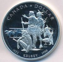 Kanada 1990. 1$ Ag "Henry Kelsey" T:PP Canada 1990. 1 Dollar Ag "Henry Kelsey" C:PP