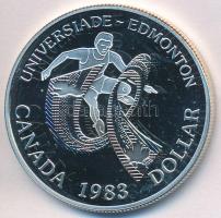 Kanada 1983. 1$ Ag "Edmontoni Egyetemi Játékok" T:PP Canada 1983. 1 Dollar Ag "Edmonton University Games" C:PP