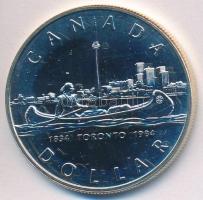 Kanada 1984. 1$ Ag "Toronto 150 évfordulója" T:BU kis ujjlenyomat Canada 1984. 1 Dollar Ag "Toronto Sesquicentennial" C:BU small fingerprint