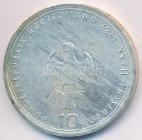 NSZK 1989J 10M Ag "800 éves Hamburg kikötője" T:2 kis ph., patina 
FRG 1989J 10 Mark Ag &...