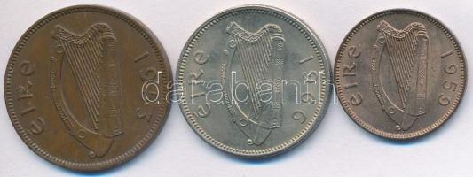 Írország 1953. 1/2P Br + 1959. 1f Br + 1966. 1Sh Cu-Ni T:2
Ireland 1953. 1/2 Penny Br + 1959. 1 Far...