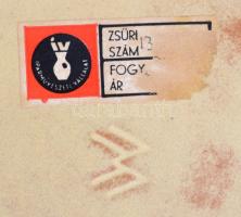 Budapest címeres korsó, ón fedeles, jelzett (Iparművészeti Vállalatos), m:23 cm