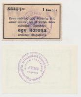 Miskolc 1916. 1K "MISKOLCZ" perforációval + Budapest ~1920. 1K "Vasas tisztviselők be...