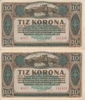 1920. 10K (5x) sorszámkövetők T:I-