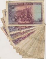 Spanyolország 1928. 25P (4x) + 1935. 10P (8x) T:vegyes
Spain 1928. 25 Pesetas (4x) + 1935. 10 Peset...