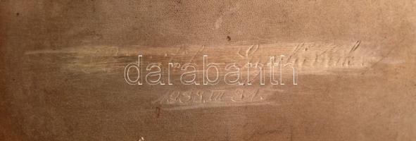 Ezüst (Ag.) cigarettatálca, jelzett, belül karcos, 10,5×7,5 cm, nettó:140g