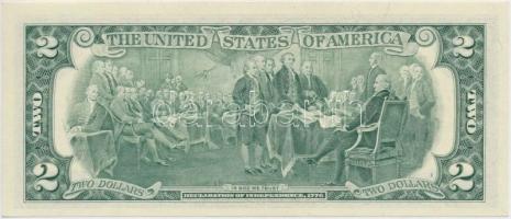 Amerikai Egyesült Államok 2003A 2$ "F" zöld pecséttel T:I
USA 2003A 2 Dollars "F&quo...