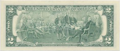Amerikai Egyesült Államok 2003A 2$ "G" zöld pecséttel T:I
USA 2003A 2 Dollars "G&quo...