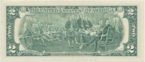 Amerikai Egyesült Államok 2009. 2$ "D" zöld pecséttel T:I
USA 2009. 2 Dollars "D&quo...