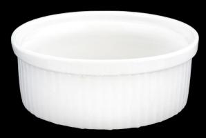 Fehér mázas porcelán tál, mázhibával, jelzett, d: 20 cm, m: 7,5 cm