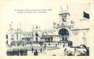 Liege, Exposition Internationale, Facade des Grands Halls / Universal Exposition, Great Halls, front (ázott / wet damage)