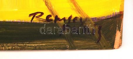 Remsey jelzéssel: Kártyázó hölgy. Olaj, falemez, 80×60 cm