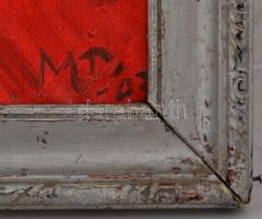 MP jelzéssel: Szoba. Olaj, vászon, 40×50 cm