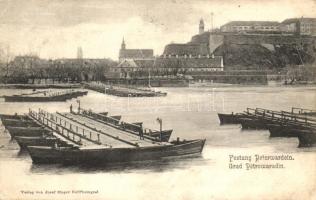 Újvidék, Novi Sad, Pétervárad;  ponton híd / pontoon bridge (EB)