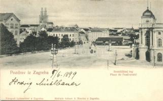 1899 Zagreb, Egyetem tér / Sveucilistni trg / university square