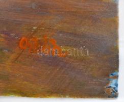 Orbán jelzéssel: Park részlet. Olaj, fa lemez, 40×44 cm